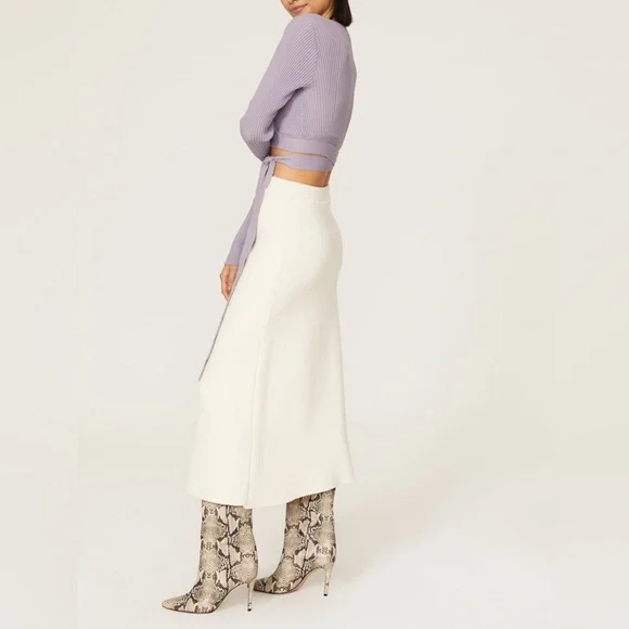 Toccin purple knit wrap sweater. Cropped. Size XS - Picture 4 of 15